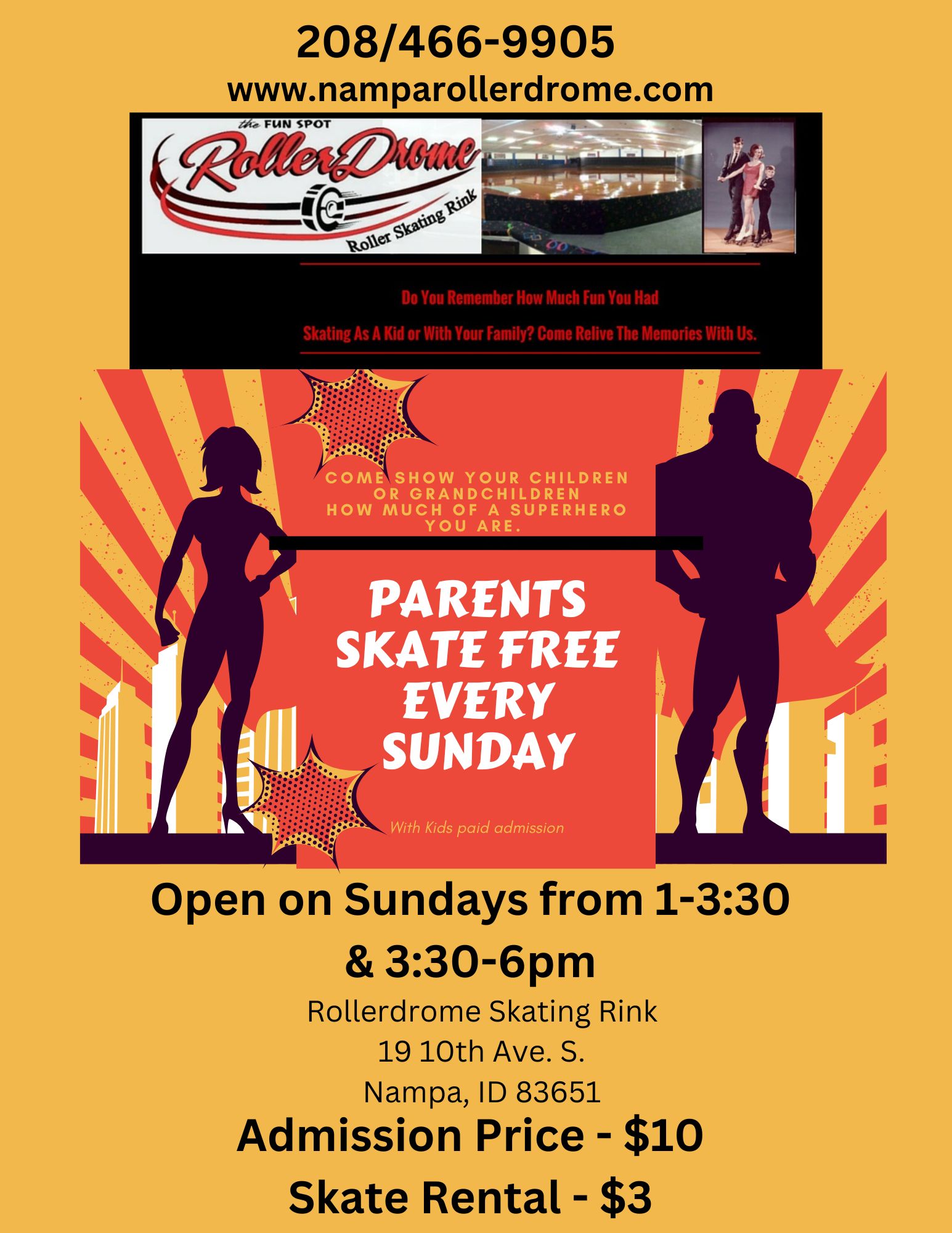 Parents Skate FREE Sundays